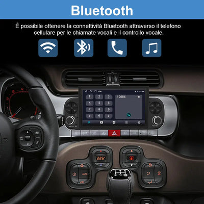 AWESAFE 7 Pollici Autoradio Android 12 per Fiat Panda (2013-2021) Car Radio 1 DIN (2+32GB) con CarPlay Android Auto FM RDS GPS Bluetooth WIFI USB Comandi al volante AWESAFE