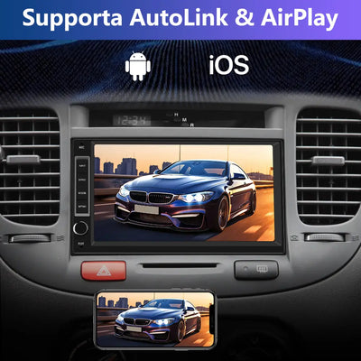 AWESAFE 7 Pollici Autoradio Android 13 universale 1 DlN Radio,supporto Bluetooth WiFi Navigazione GPS FM RDS AWESAFE SHOP