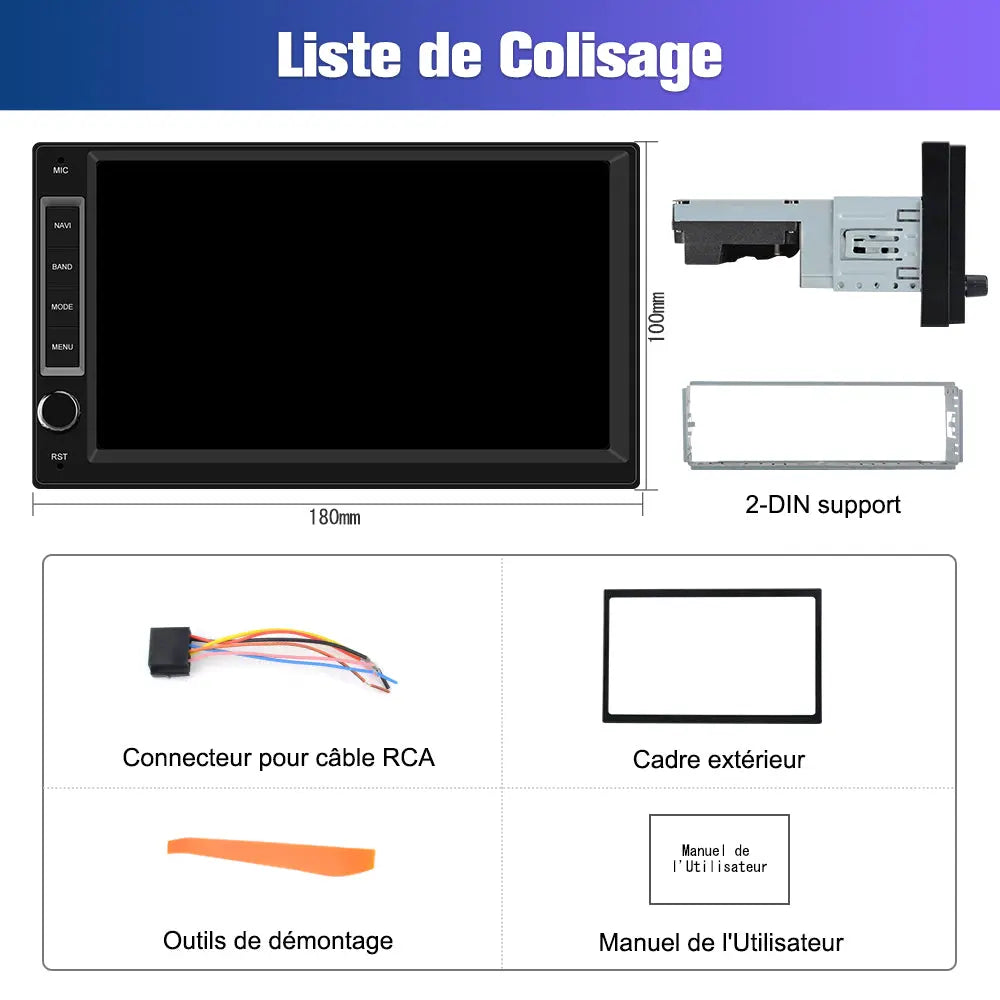 AWESAFE 7 Pollici Autoradio Android 13 universale 1 DlN Radio,supporto Bluetooth WiFi Navigazione GPS FM RDS AWESAFE SHOP