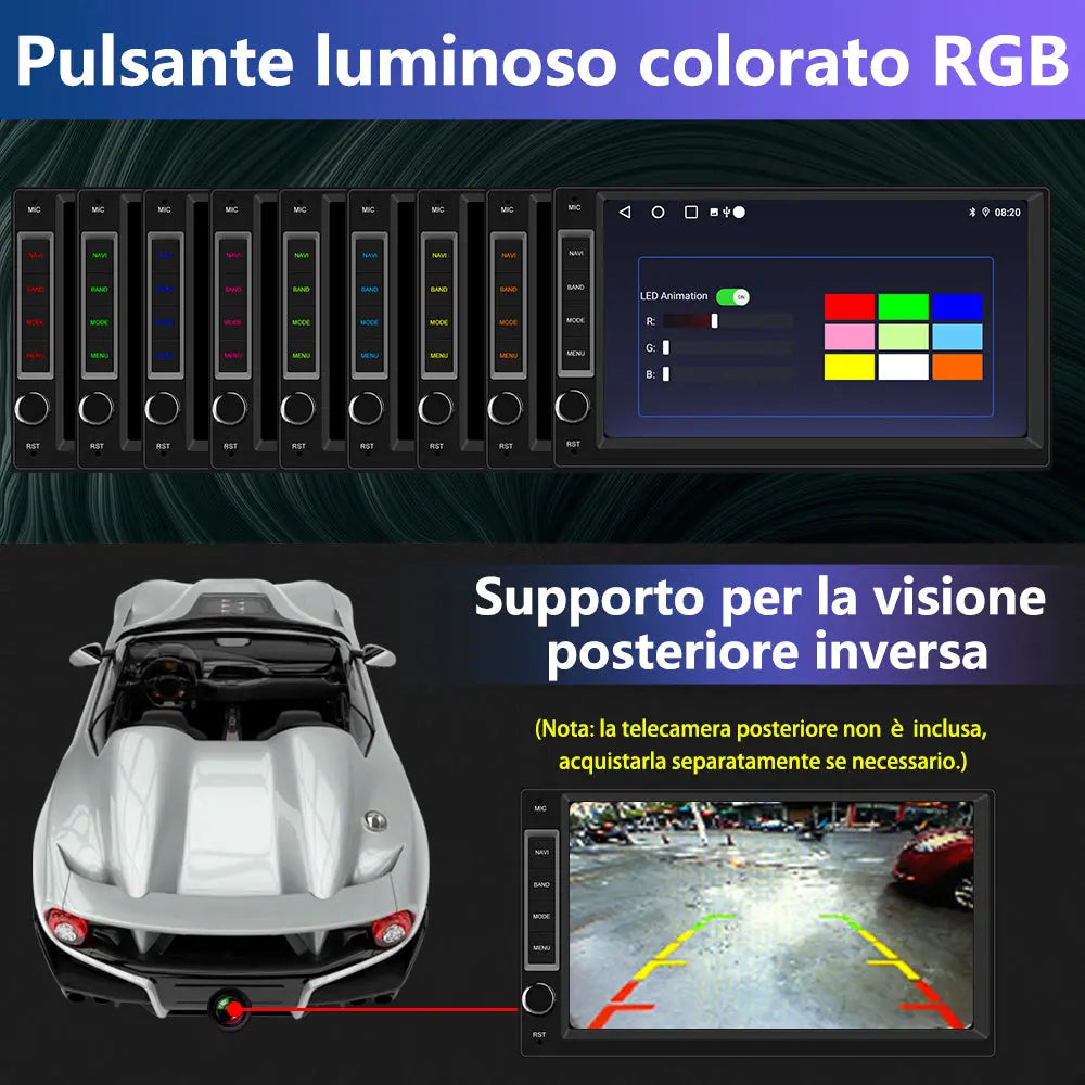 AWESAFE 7 Pollici Autoradio Android 13 universale 1 DlN Radio,supporto Bluetooth WiFi Navigazione GPS FM RDS AWESAFE SHOP