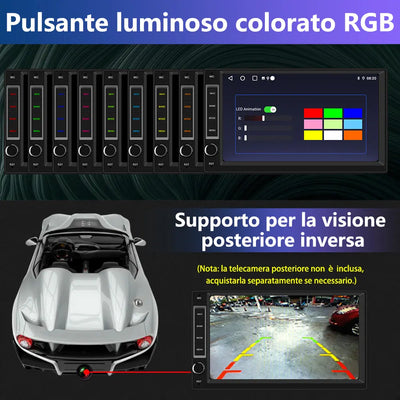 AWESAFE 7 Pollici Autoradio Android 13 universale 1 DlN Radio,supporto Bluetooth WiFi Navigazione GPS FM RDS AWESAFE SHOP