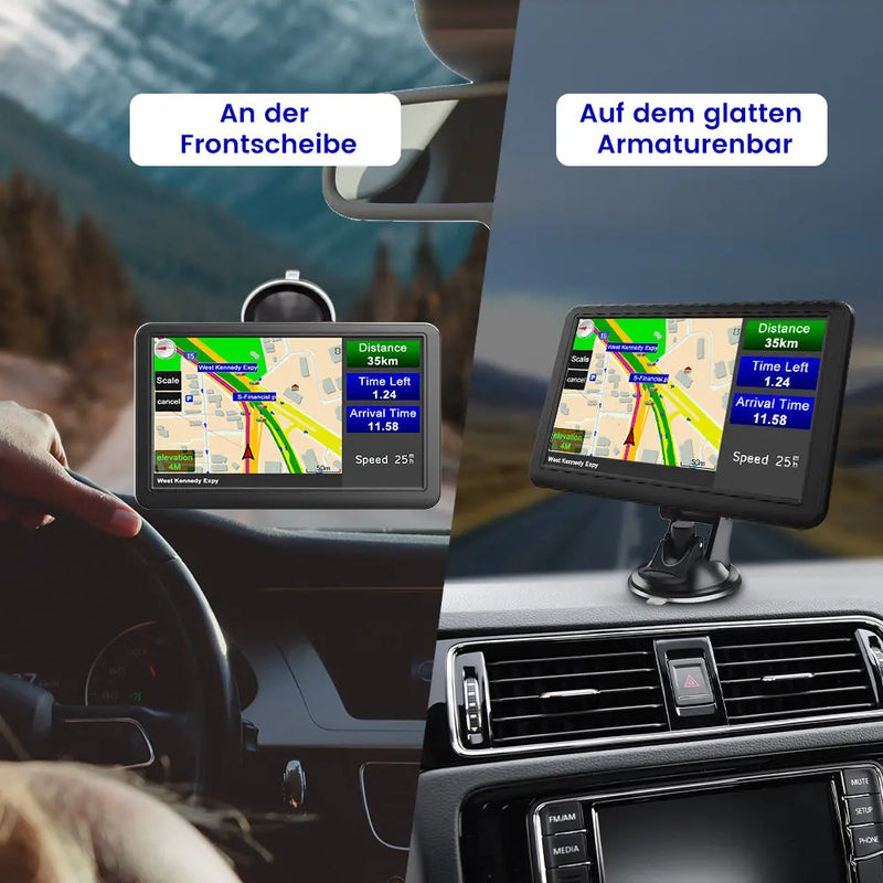 AWESAFE 7 Zoll Navigationsgerät mit Bluetooth 2023 Karte für Auto LKW GPS Navigation mit Europa Karten, Lebenslang kostenloser Kartenupdates, Blitzerwarnung Spracheführung AWESAFE