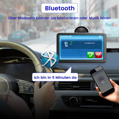 AWESAFE 7 Zoll Navigationsgerät mit Bluetooth 2023 Karte für Auto LKW GPS Navigation mit Europa Karten, Lebenslang kostenloser Kartenupdates, Blitzerwarnung Spracheführung AWESAFE