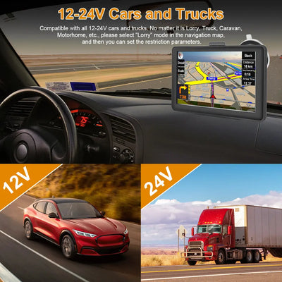 AWESAFE 7 inch Bluetooth GPS Navigation for Cars Australia with Reversing Camera Car Sat Nav for Trucks Lorry Maps Updates POI Postcode AWESAFE