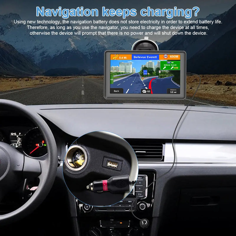 AWESAFE 7 inch GPS Navigation for Cars Australia Sat Nav for Trucks Lorry 2026 Maps POI Postcode Speed Camera Alerts AWESAFE SHOP