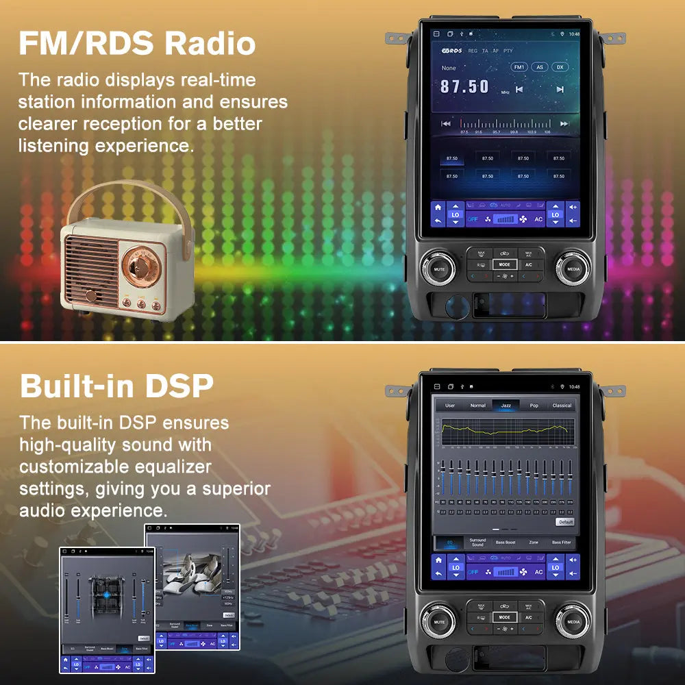 AWESAFE 8-Core 12.1 Inch Car Radio Stereo 【4GB+64GB】 for Ford F150 200 ...