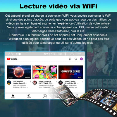 AWESAFE 8.8" Android 13 Autoradio pour BMW S.5 E60/E61, S.3 E90/E91/E92/E93 CIC (2008-2013) Bluetooth, Android Auto et Carplay sans fil AWESAFE