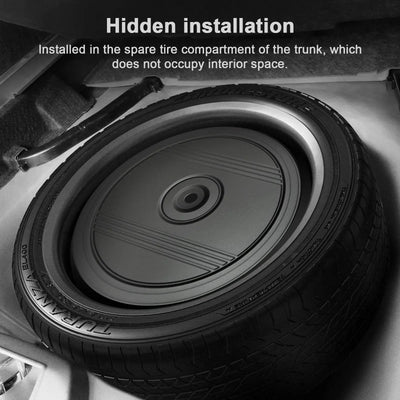 AWESAFE 800W 12-Inch Spare Tire Subwoofer - Hidden Install, Dual High-Elasticity Suspension, Bass Remote, Overload Protect AWESAFE
