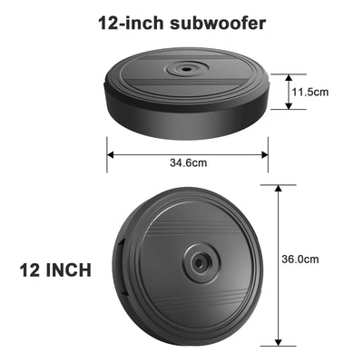AWESAFE 800W 12-Inch Spare Tire Subwoofer - Hidden Install, Dual High-Elasticity Suspension, Bass Remote, Overload Protect AWESAFE