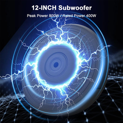 AWESAFE 800W 12-Inch Spare Tire Subwoofer - Hidden Install, Dual High-Elasticity Suspension, Bass Remote, Overload Protect AWESAFE