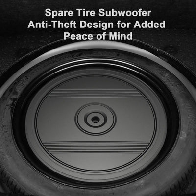 AWESAFE 800W 12-Inch Spare Tire Subwoofer - Hidden Install, Dual High-Elasticity Suspension, Bass Remote, Overload Protect AWESAFE