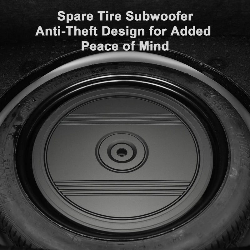 AWESAFE 800W 12-Inch Spare Tire Subwoofer - Hidden Install, Dual High-Elasticity Suspension, Bass Remote, Overload Protect AWESAFE