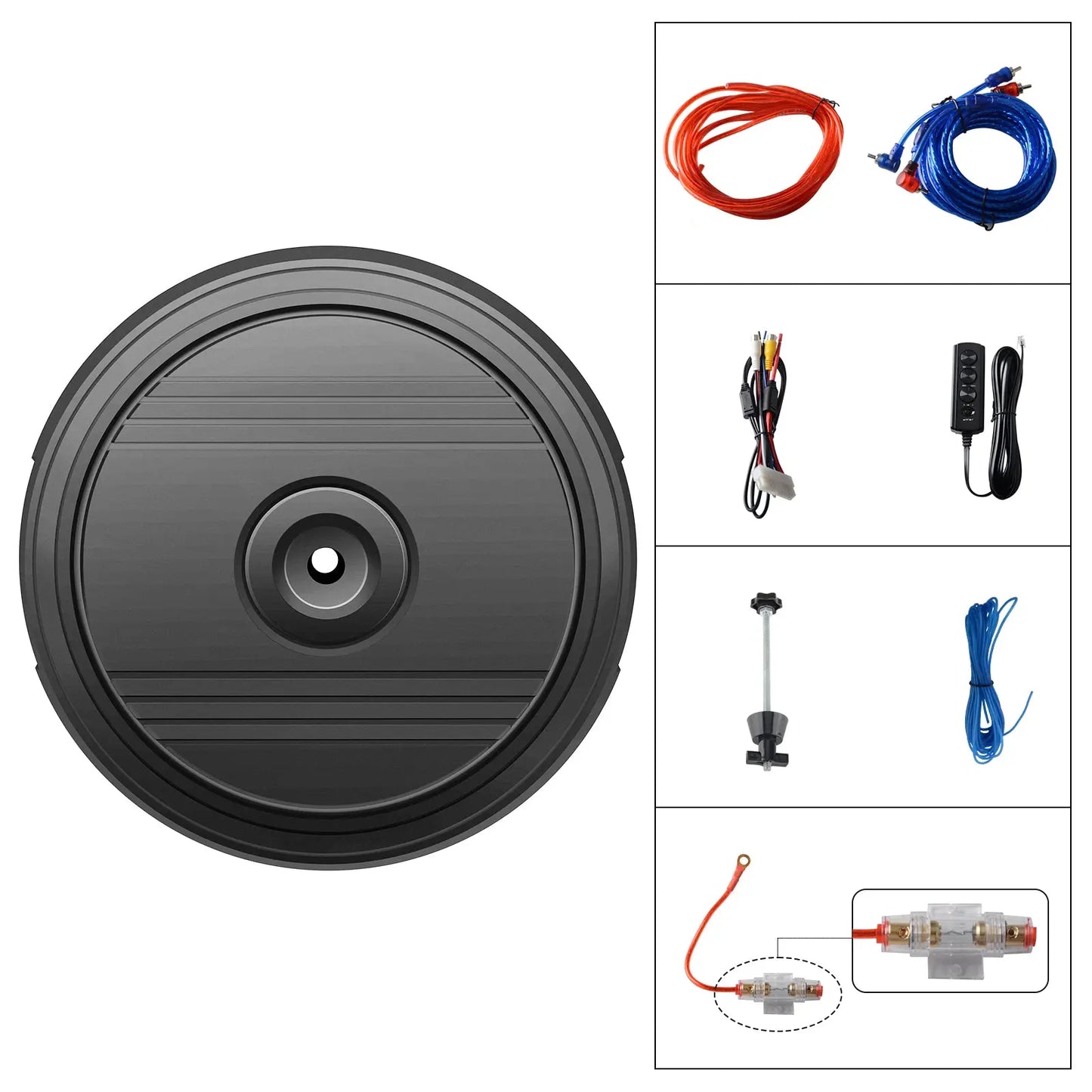 AWESAFE 800W 12-Inch Spare Tire Subwoofer - Hidden Install, Dual High-Elasticity Suspension, Bass Remote, Overload Protect AWESAFE