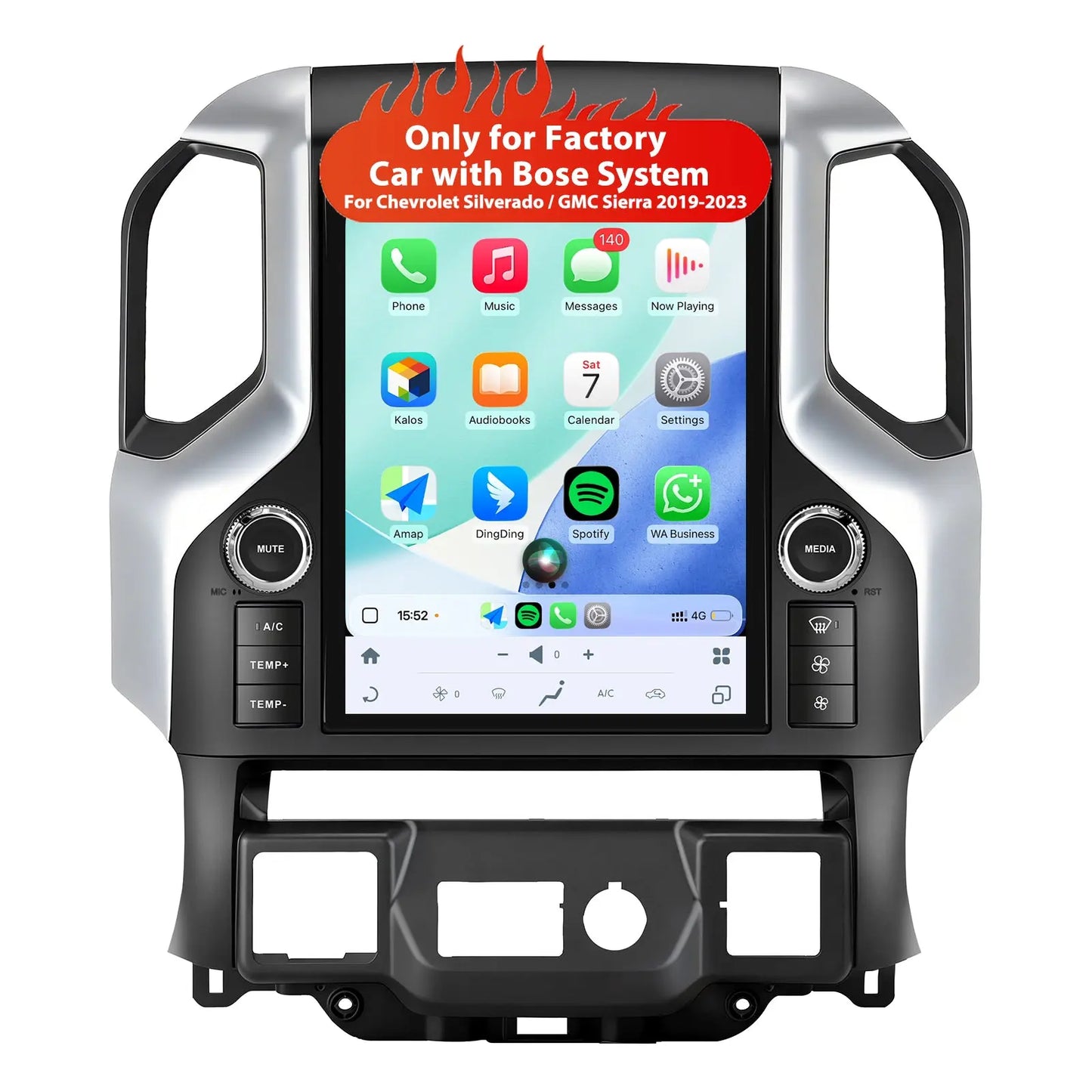 AWESAFE 8Core Car Radio Android 13 with CarPlay GPS Bluetooth DSP FM Radio for Chevy Silverado 2019-2023 AWESAFE