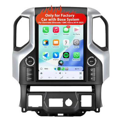 AWESAFE 8Core Car Radio Android 13 with CarPlay GPS Bluetooth DSP FM Radio for Chevy Silverado 2019-2023 AWESAFE