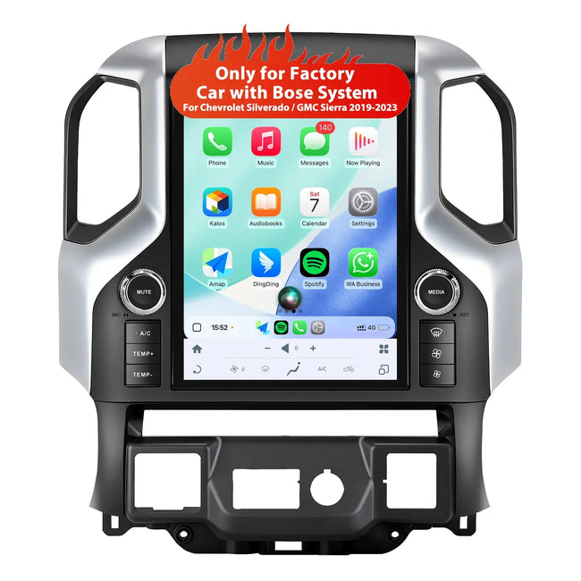 AWESAFE 8Core Car Radio Android 13 with CarPlay GPS Bluetooth DSP FM Radio for Chevy Silverado 2019-2023 AWESAFE