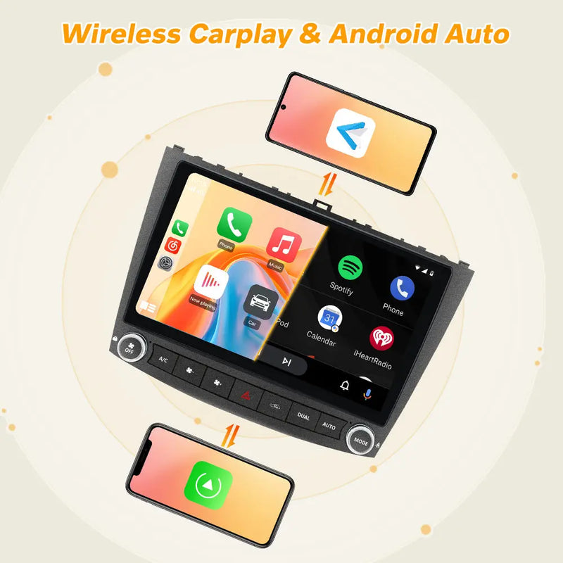 AWESAFE 9 Inch Car Radio for Lexus IS250 IS300 IS200 IS220 IS350 2005-2012 with CarPlay & Android Auto Bluetooth SWC GPS Navigation AWESAFE