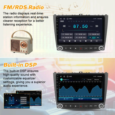 AWESAFE 9 Inch Car Radio for Lexus IS250 IS300 IS200 IS220 IS350 2005-2012 with CarPlay & Android Auto Bluetooth SWC GPS Navigation AWESAFE