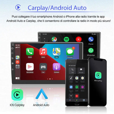 AWESAFE 9 Pollici Android 12 Autoradio con CarPlay Android Auto (2GB+32GB) per Audi A3 S3 RS3 8P 2006-2012 Car Stereo Radio con Funzione Bluetooth MirrorLink Controllo del volante (Con cornice) AWESAFE