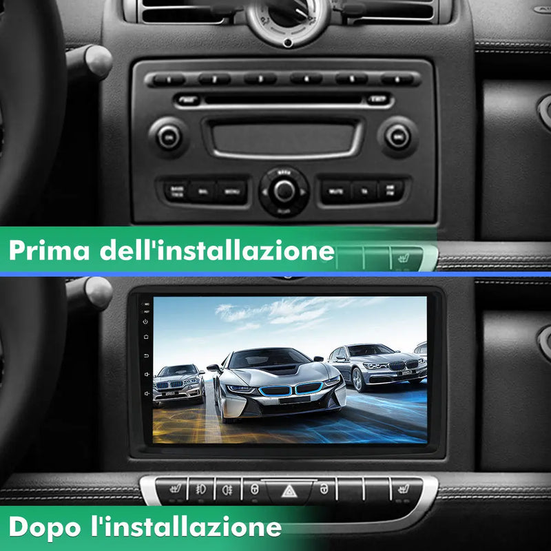 AWESAFE 9 Pollici Android Autoradio (6+128GB) con Carplay Android Auto per Mercedes Benz Smart Fortwo 451 (2005-2010) Car Radio con GPS Bluetooth WIFI FM 4G SIM Comandi al Volante AWESAFE