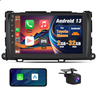 AWESAFE 9 inch Android 13 Car Stereo,4G+64G 8-Core Head Unit Radio for Toyota Sienna 2011-2014 with Bluetooth DSP GPS FM AWESAFE