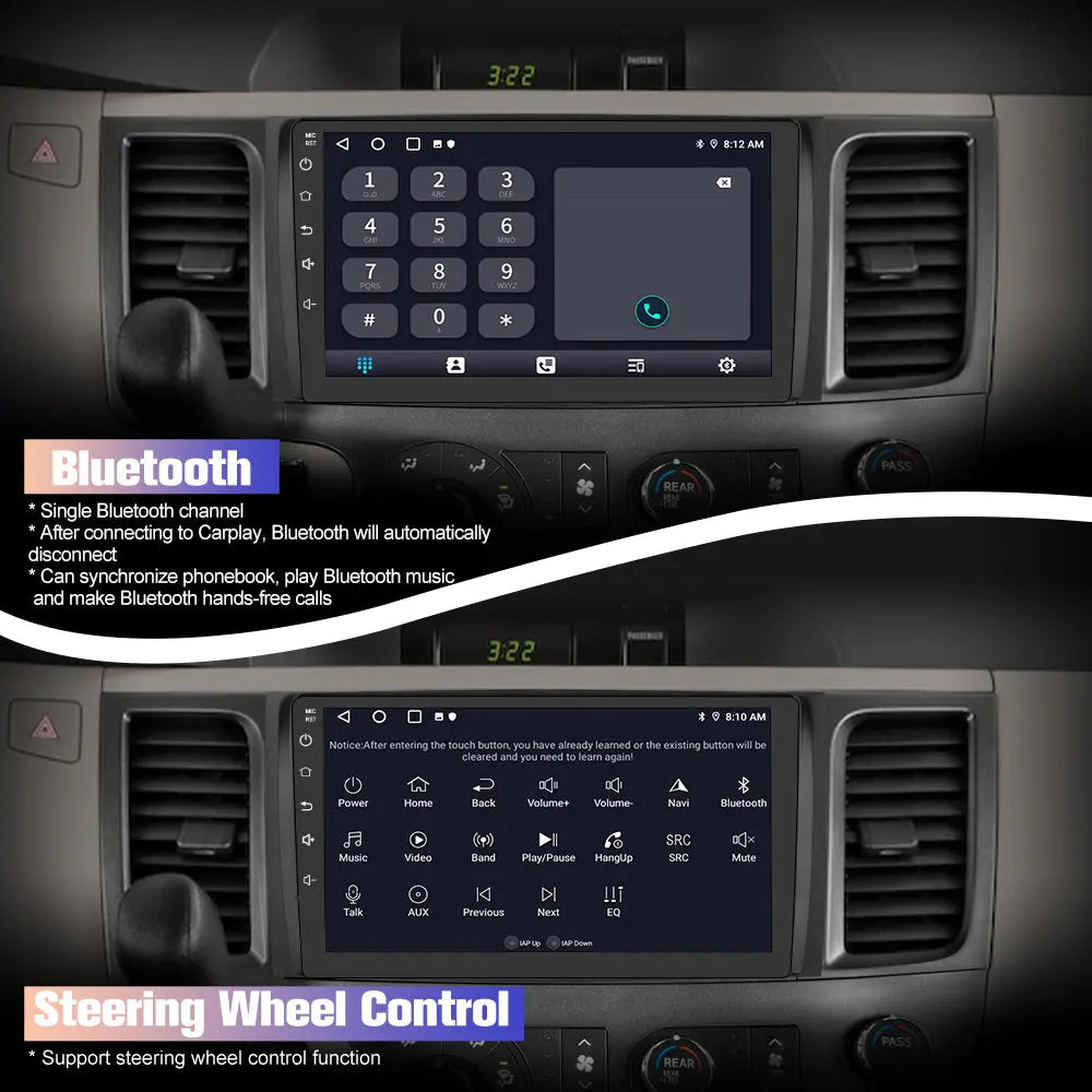 AWESAFE 9 inch Android 13 Car Stereo,4G+64G 8-Core Head Unit Radio for Toyota Sienna 2011-2014 with Bluetooth DSP GPS FM AWESAFE