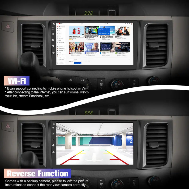 AWESAFE 9 inch Android 13 Car Stereo,4G+64G 8-Core Head Unit Radio for Toyota Sienna 2011-2014 with Bluetooth DSP GPS FM AWESAFE