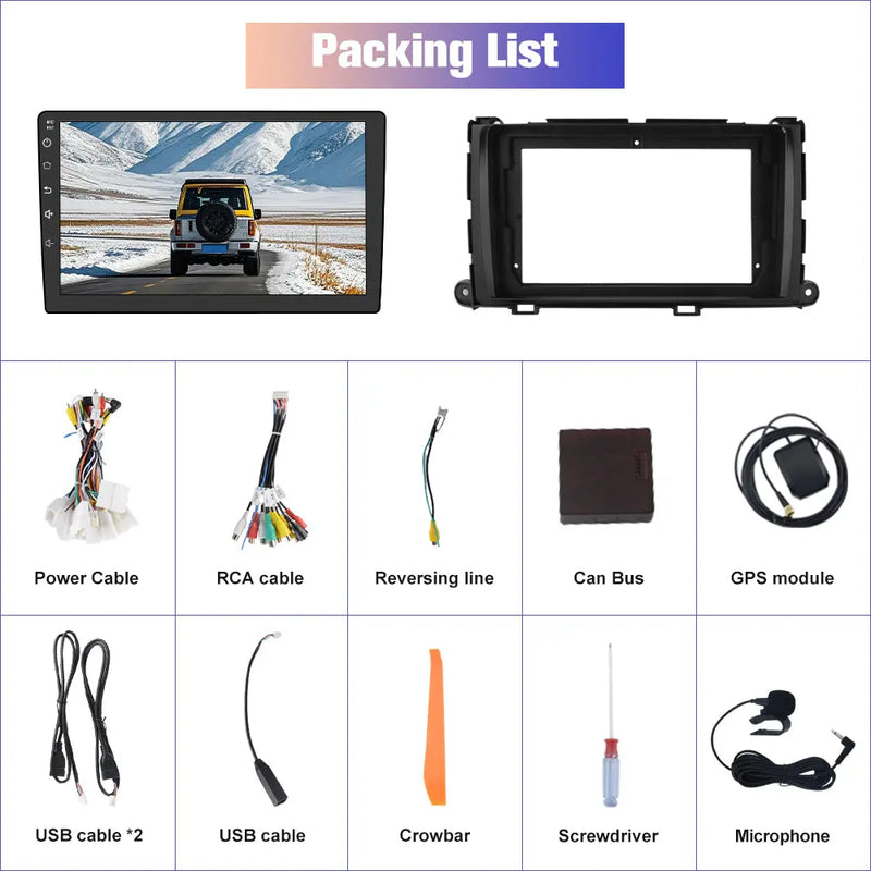 AWESAFE 9 inch Android 13 Car Stereo,4G+64G 8-Core Head Unit Radio for Toyota Sienna 2011-2014 with Bluetooth DSP GPS FM AWESAFE