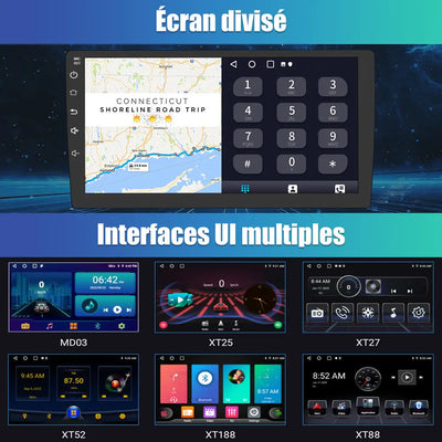 AWESAFE 9 pouces Autoradio pour Renault kangoo 2008,Android auto sans fil & Mirror Link Carplay sans fil & Airplay AWESAFE