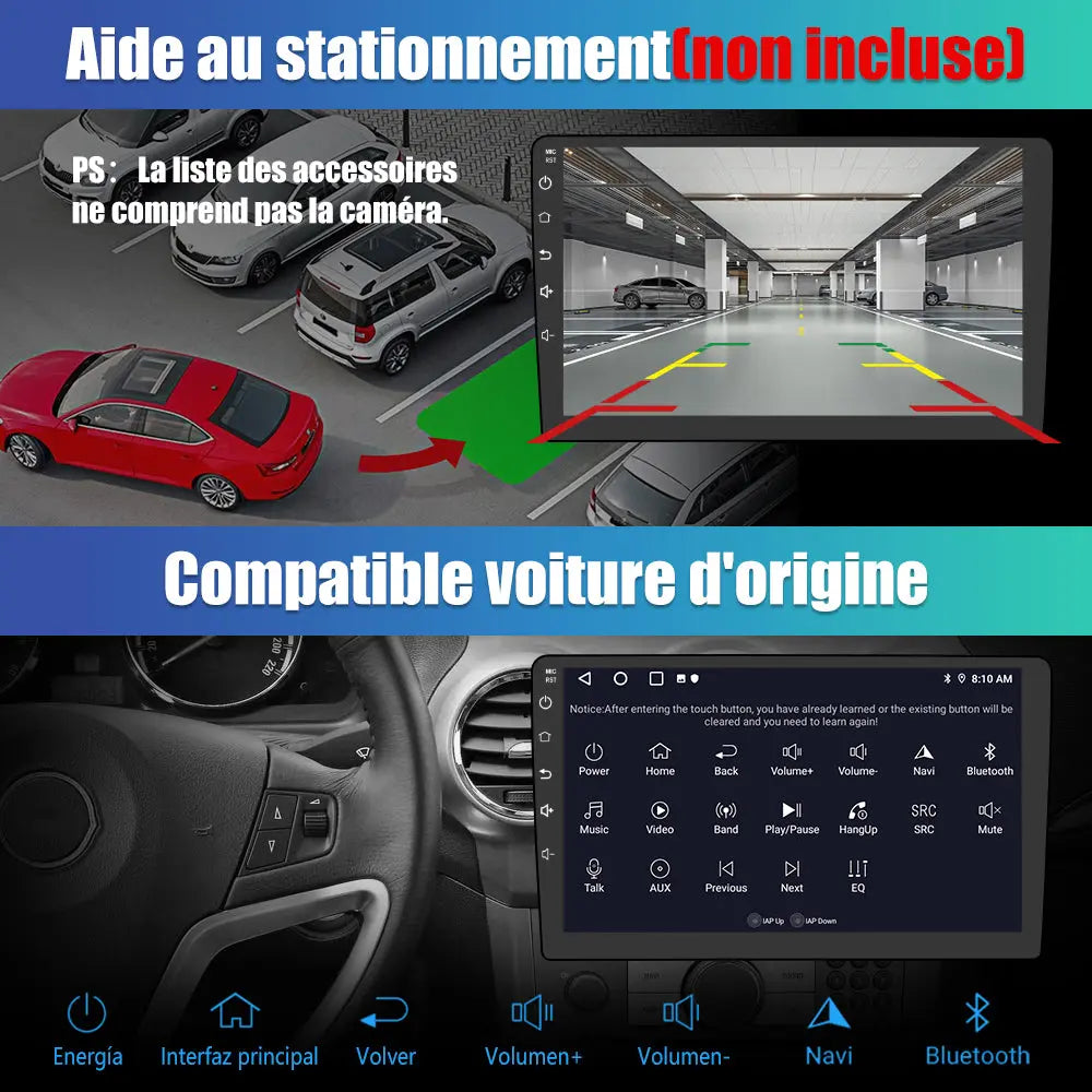 AWESAFE 9 pouces Autoradio pour Renault kangoo 2008,Android auto sans fil & Mirror Link Carplay sans fil & Airplay AWESAFE