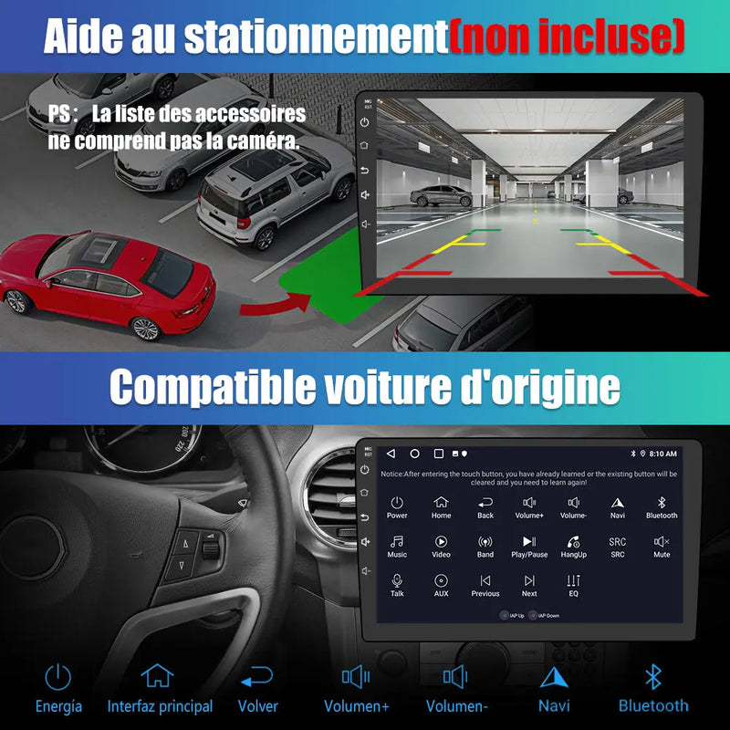 AWESAFE 9 pouces Autoradio pour Renault kangoo 2008,Android auto sans fil & Mirror Link Carplay sans fil & Airplay AWESAFE