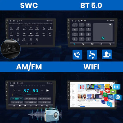 AWESAFE 9" Android 13 Car Radio Stereo 4G+64G Octa-Core Bluetooth DSP GPS FM, for Toyota Tacoma 2005-2015 AWESAFE