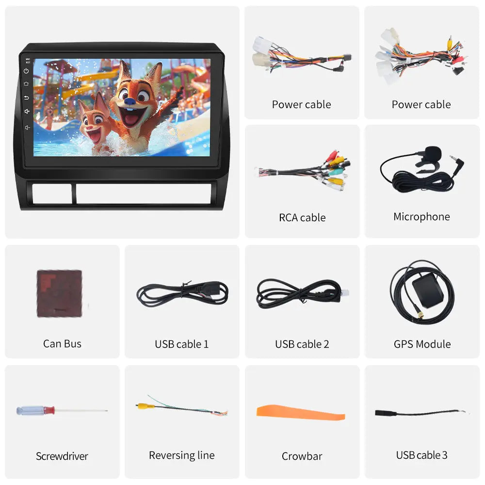 AWESAFE 9" Android 13 Car Radio Stereo 4G+64G Octa-Core Bluetooth DSP GPS FM, for Toyota Tacoma 2005-2015 AWESAFE