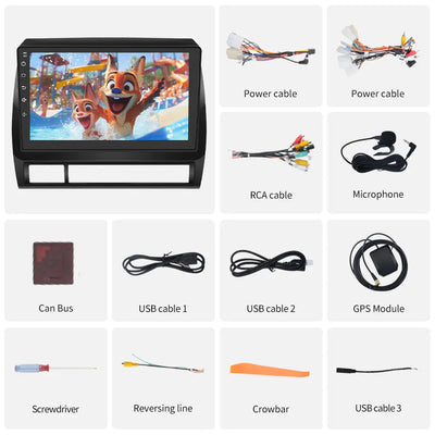 AWESAFE 9" Android 13 Car Radio Stereo 4G+64G Octa-Core Bluetooth DSP GPS FM, for Toyota Tacoma 2005-2015 AWESAFE