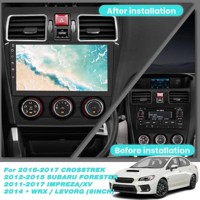 AWESAFE 9'' Car Radio for 2016-2017 CROSSTREK &2012-2015 SUBARU FORESTER &2011-2017 IMPREZA/XV 2014 + WRX / LEVORG ,Wireless Carplay Android Auto Bluetooth GPS WiFi WC RDS AWESAFE