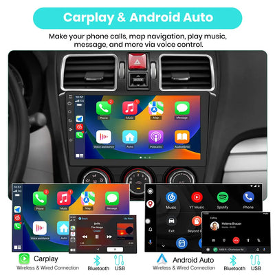 AWESAFE 9'' Car Radio for 2016-2017 CROSSTREK &2012-2015 SUBARU FORESTER &2011-2017 IMPREZA/XV 2014 + WRX / LEVORG ,Wireless Carplay Android Auto Bluetooth GPS WiFi WC RDS AWESAFE