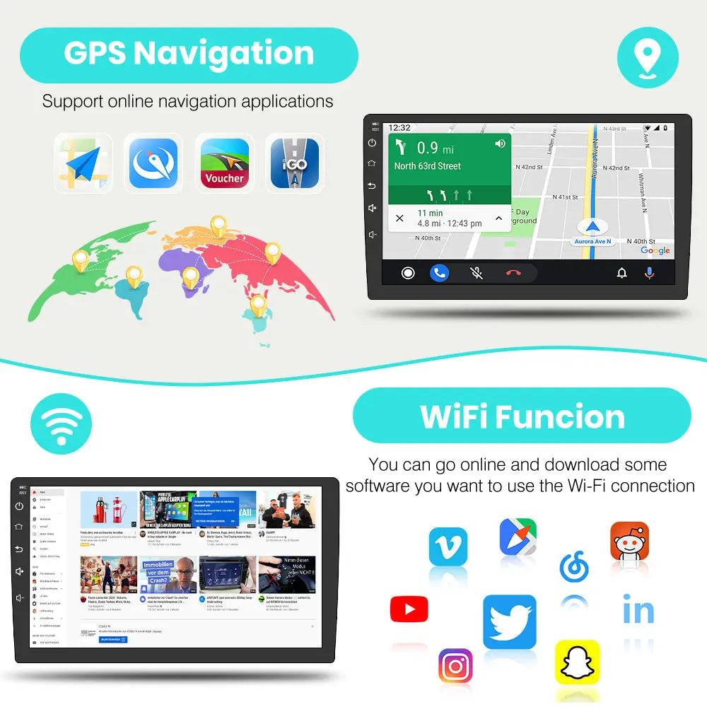 AWESAFE 9'' Car Radio for 2016-2017 CROSSTREK &2012-2015 SUBARU FORESTER &2011-2017 IMPREZA/XV 2014 + WRX / LEVORG ,Wireless Carplay Android Auto Bluetooth GPS WiFi WC RDS AWESAFE