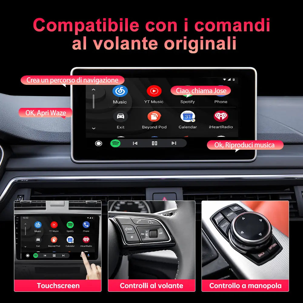 AWESAFE Adattatore Wireless Android Auto– Dongle di aggiornamento per Android Auto Wireless, necessario per auto con sistema Android Auto cablato di serie e smartphone Android AWESAFE
