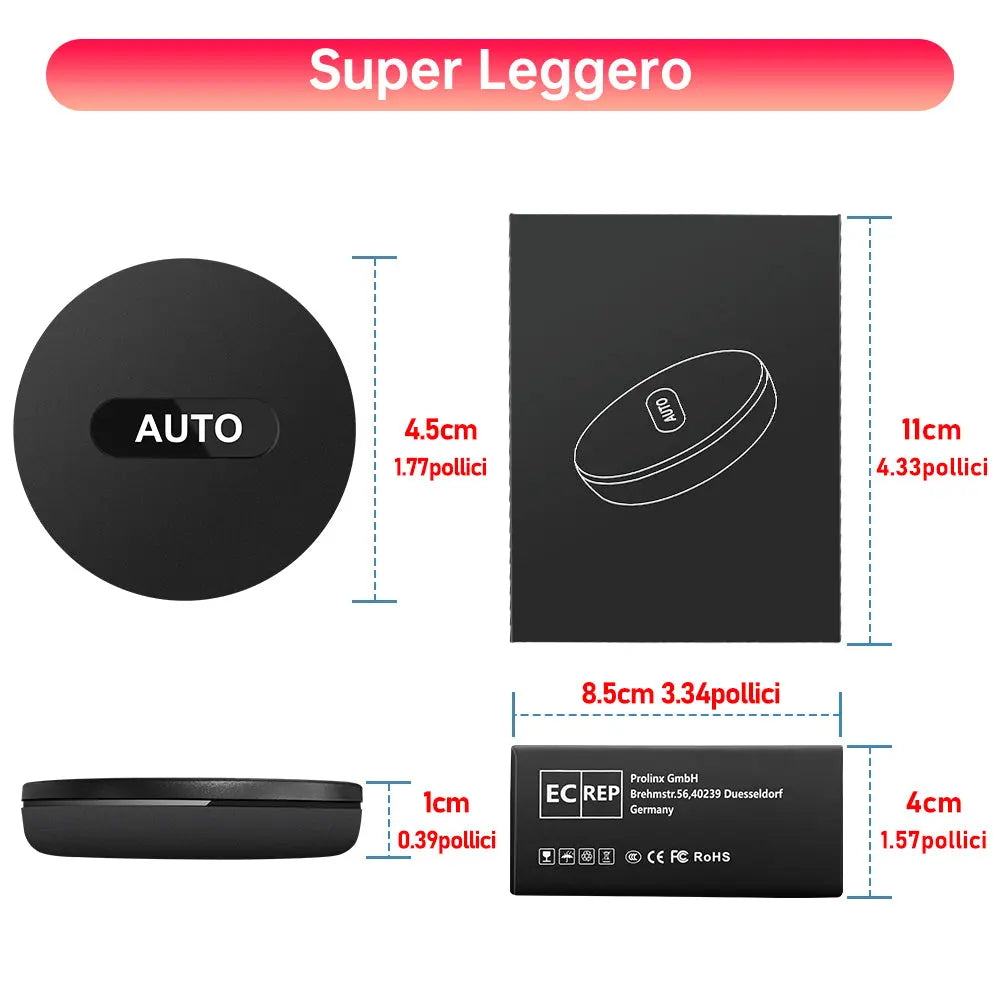 AWESAFE Adattatore Wireless Android Auto– Dongle di aggiornamento per Android Auto Wireless, necessario per auto con sistema Android Auto cablato di serie e smartphone Android AWESAFE