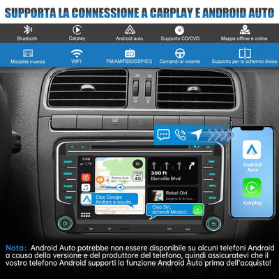 AWESAFE Android 11 Autoradio 2 Din per VW Volkswagen Golf 5 6 Polo Passat Skoda Seat Tiguan, [2G+32GB] 7 Pollici Car Radio Bluetooth SD GPS Comandi al Volante CarPlay e Android Auto AWESAFE