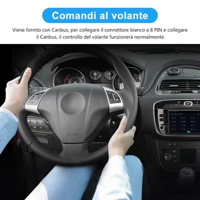 AWESAFE Android 12 Autoradio con CarPlay Android Auto per Fiat Punto Evo 2012-2017 (4+64GB) 6.2 pollici Car Radio 1 DIN con 4G Bluetooth FM RDS GPS Comandi al Volante AWESAFE