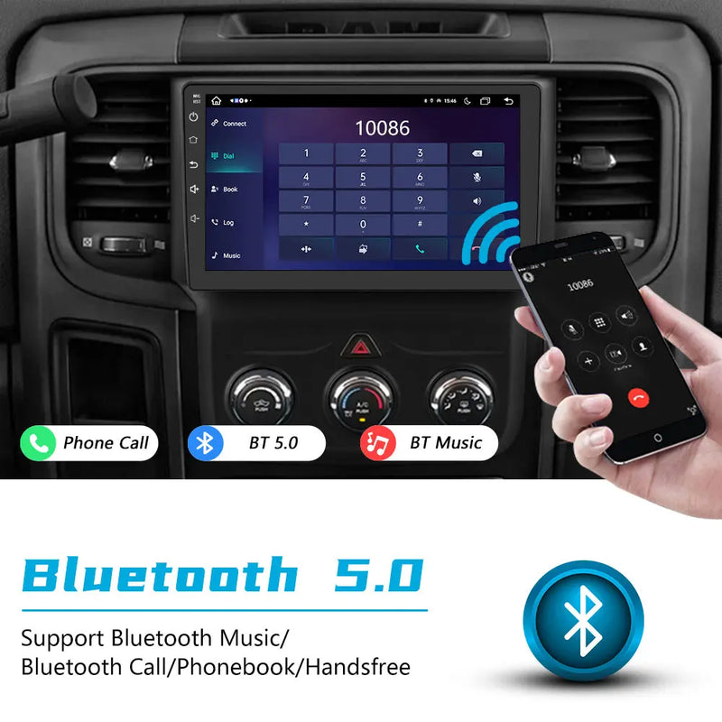 AWESAFE Android 12 Car Radio Stereo for Dodge Ram 2013-2018 1500 2500 3500(Manual AC) with Built-in Wireless Apple CarPlay & Android Auto AWESAFE