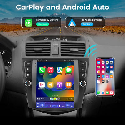 AWESAFE Android 12 Car Radio Stereo for Honda Accord 2003-2007 with Built-in Wireless Apple CarPlay & Android Auto AWESAFE