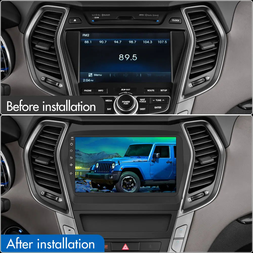 AWESAFE Android 12 Car Radio Stereo for Hyundai Santa Fe IX45 2013-2017 with Built-in Wireless Apple CarPlay & Android Auto AWESAFE