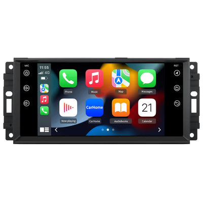 AWESAFE Android 12 Car Radio Stereo for Jeep Wrangler JK Grand Cherokee Chrysler Dodge Replacement with Built-in Wireless Apple CarPlay & Android Auto AWESAFE