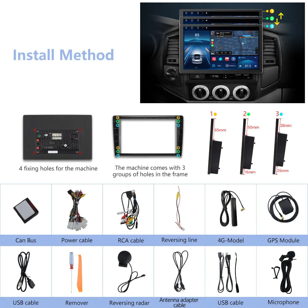 AWESAFE Android 12 Car Radio for Toyota Tacoma 2005-2015 Built-in