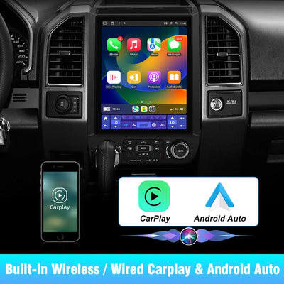 AWESAFE Android 12 Car Stereo for Ford F150 2015-2021 12" T Style Screen Radio GPS Navigation Wireless Carplay Radio Upgrade Android Auto Steering Wheel Controls WiFi Bluetooth (4G+64GB) AWESAFE