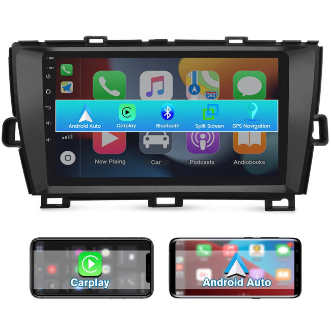 AWESAFE Android 12 Car Stereo for Toyota Prius 2010 2011 2012 2013 2014 2015, 9 inch Touchscreen Radio Replacement with Wireless Carplay Android Auto Support Bluetooth WiFi GPS Navigation[2+64G] AWESAFE