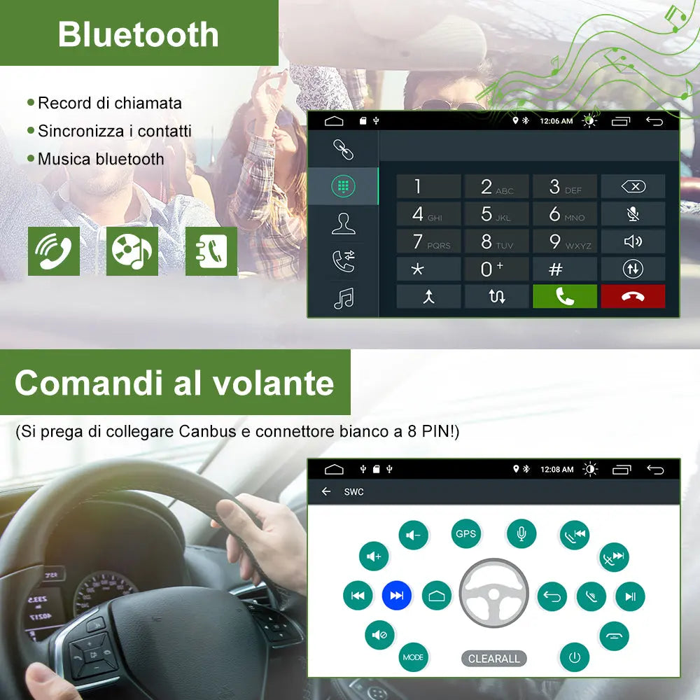 AWESAFE Android 12 Nero Autoradio 2G+32G con Schermo Touchscreen 7 Pollici Bluetooth/FM/Carplay- Per Opel Vivaro Sigum Meriva Astra Tigra Twin Top Antara Combo Agila Corsa Vectra Zafira AWESAFE