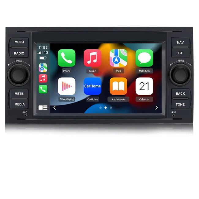 AWESAFE Android 12 [2GB+32GB] Car Radio with 7-inch Touch Screen for Ford Focus Mondeo Fiesta, Autoradio with Carplay/Android Auto/Bluetooth/GPS/FM, Supports Steering Wheel and Parking Controls (Black) AWESAFE